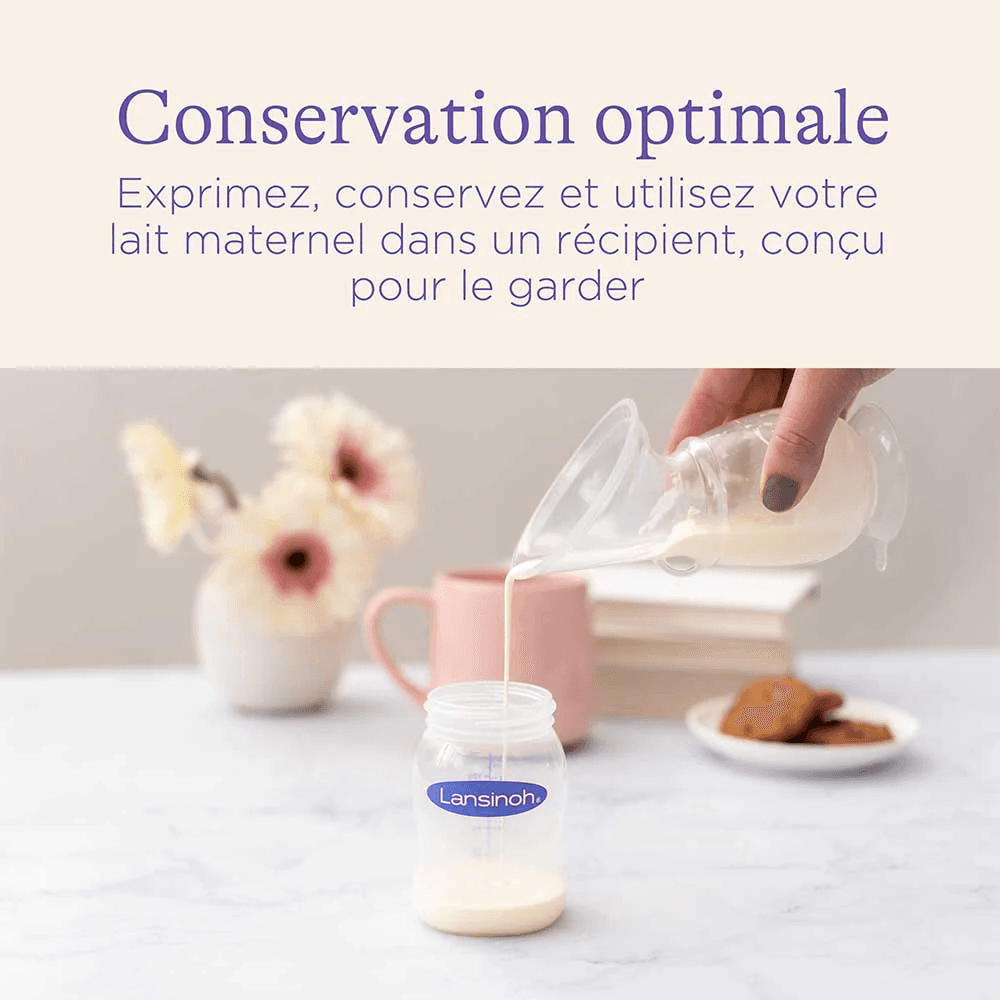 Bouteilles de conservation de lait maternel