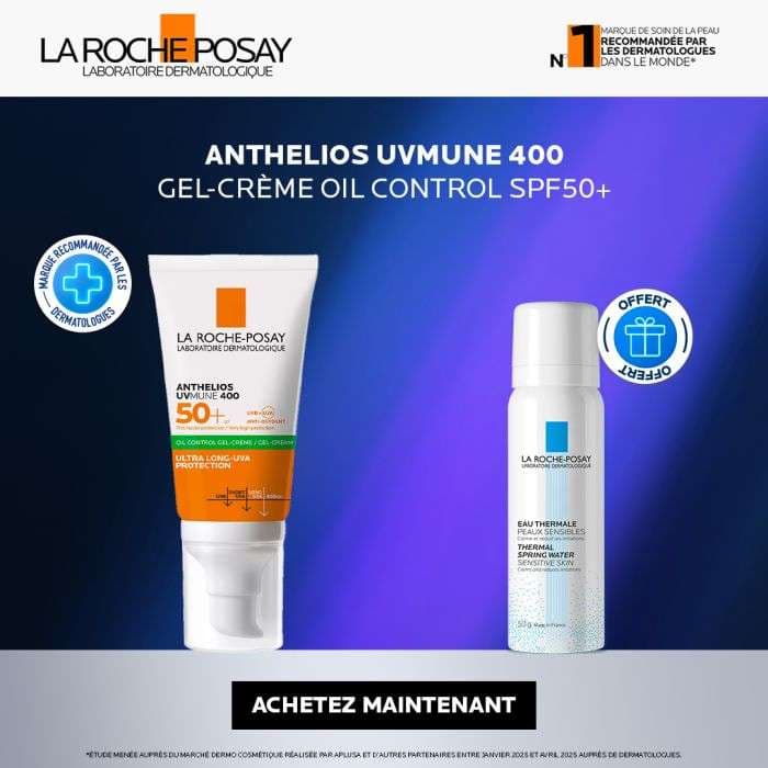 La Roche Posay PACK ANTHELIOS GEL CREME OIL CONTROL INVISIBLE SPF50+ 50ML + EAU THERMALE