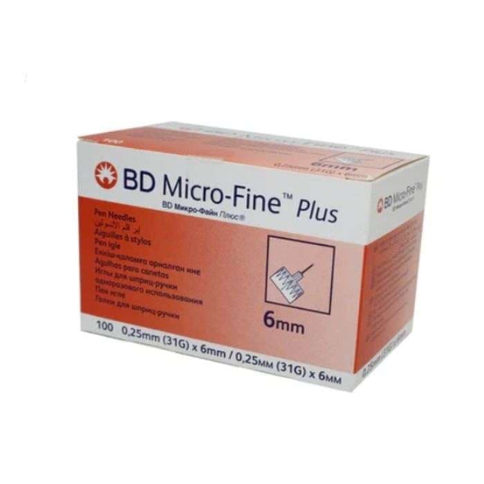 BD AIGUILLES A STYLOS MICRO-FINE PLUS 6MM/6MM 100P view 0